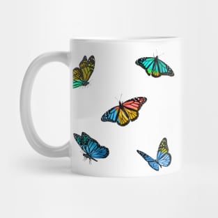 Colourblock Butterflies Sticker Pack Mug